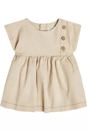 YOOX Sukienki Bawełniane - Baby Isabella linen and cotton-blend vest