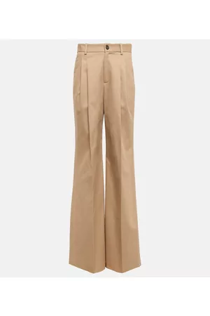 NILI LOTAN Flavie high-rise straight cotton pants