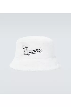 Marni Embroidered faux fur bucket hat
