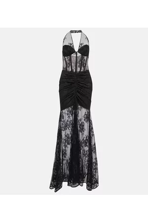 Rasario Kobieta Sukienki koktajlowe i wieczorowe - Bustier floral lace gown