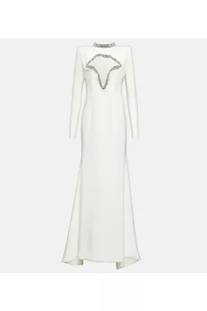 Miss Sohee Crystal-embellished silk cutout gown