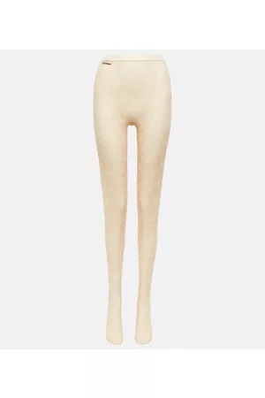 Marine Serre Kobieta Bielizna - Moonogram flocked mesh tights