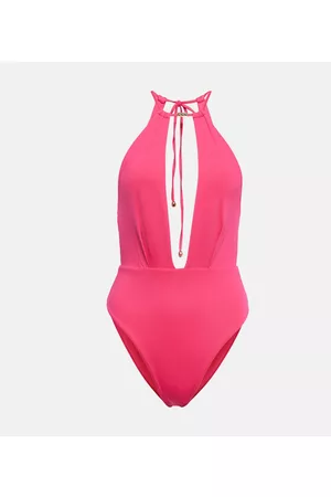 Max Mara Kobieta Stroje kąpielowe jednoczęściowe - Claris cutout halterneck swimsuit