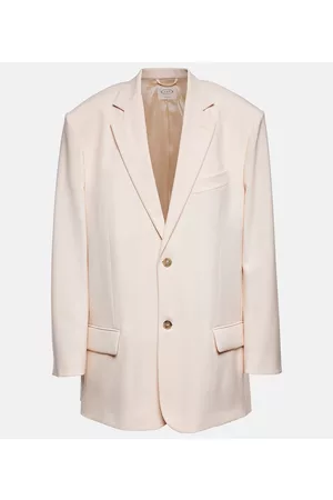 Tod's Leather-trimmed wool blazer