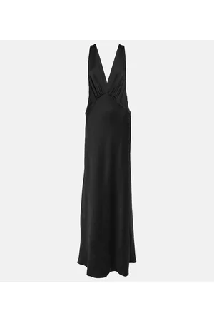 Saint Laurent Kobieta Luksusowe - V-neck satin gown