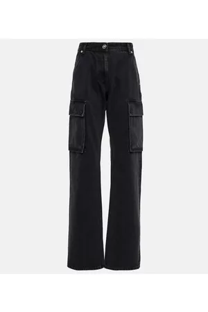 VERSACE Kobieta Straight - Cargo high-rise straight jeans