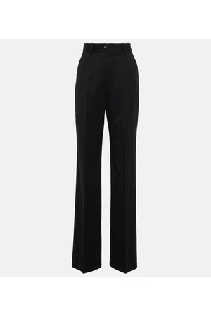 Dolce & Gabbana High-rise wool-blend wide pants