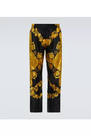 VERSACE Spodnie - Barocco silk twill pajama bottoms