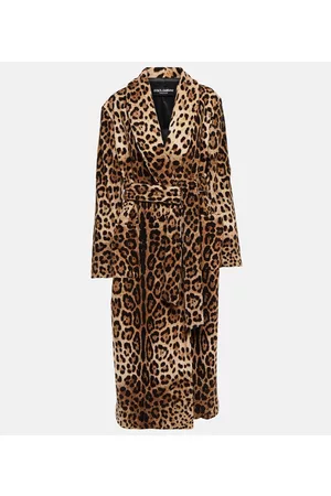 Dolce & Gabbana Kobieta Płaszcze - X Kim leopard-print cape coat