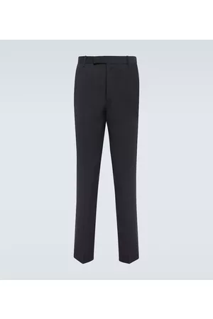 The Row Spodnie Szerokie Nogawki - Elijah straight-leg silk-blend georgette pants