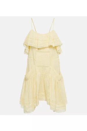 Marant Etoile Kobieta Sukienki Bawełniane - Embroidered cotton minidress