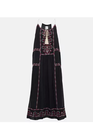 Marant Etoile Kobieta Sukienki midi - Embroidered cotton midi dress