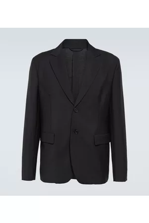 Acne Studios Wełny - Single-breasted wool and mohair blazer