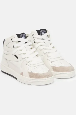 Palm Angels University leather mid-top sneakers