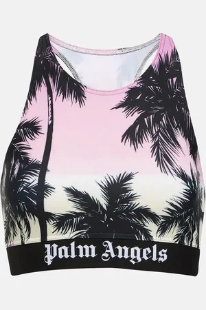 Palm Angels Pink Sunset logo sports bra