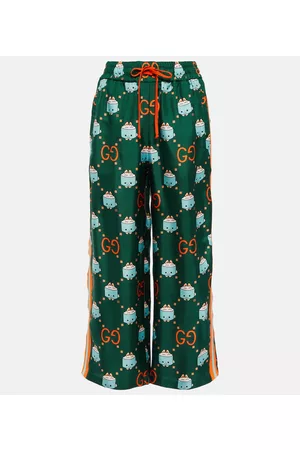 Gucci Logo silk sweatpants