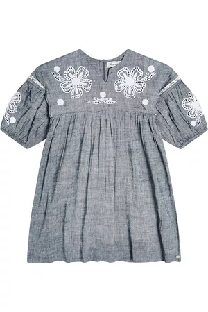 Tartine Et Chocolat Kobieta Sukienki Bawełniane - Embroidered linen and cotton dress