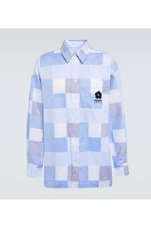 Kenzo T-shirty Oversize - Patchwork oversized cotton shirt