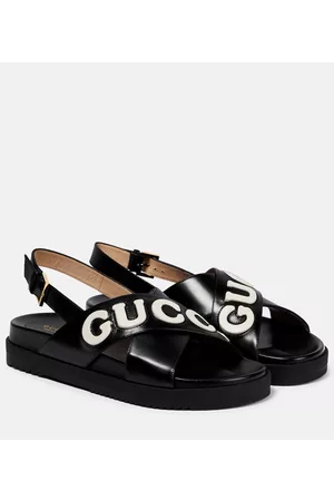Gucci Kobieta Sandały - Leather criss-cross sandals