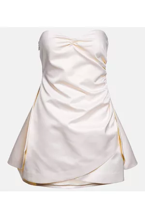 ROTATE Kobieta Sukienki bez ramiączek - Bridal strapless ruched minidress