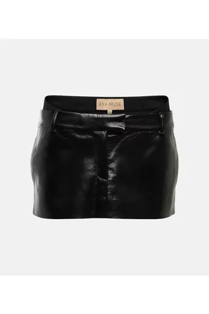 AYA MUSE Kobieta Spódnice skórzane - Oloma faux leather miniskirt
