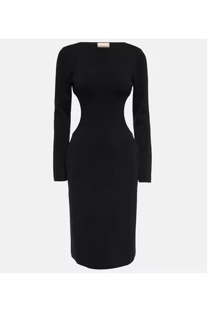 Gucci Kobieta Sukienki Midi - Cutout cotton and silk midi dress