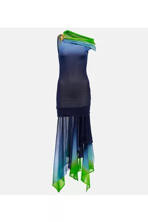 Salvatore Ferragamo Kobieta Sukienki asymetryczne - Asymmetrical silk maxi dress