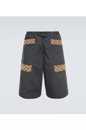 Gucci Bermudy - Wide-leg canvas Bermuda shorts