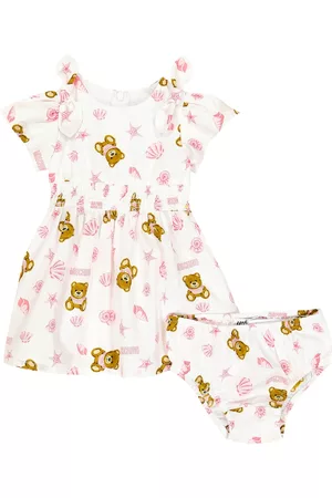 Moschino Sukienki Bawełniane - Baby cotton dress and bloomers set