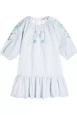 Tartine Et Chocolat Kobieta Sukienki Bawełniane - Gingham broderie anglaise cotton dress