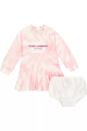 Dolce & Gabbana Sukienki Bawełniane - Baby tie-dye cotton dress and bloomers set