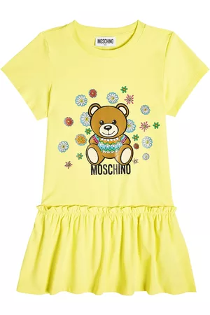 Moschino Kobieta Sukienki Bawełniane - Teddy Bear cotton-blend dress