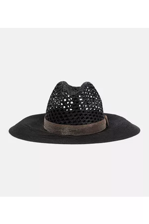 Brunello Cucinelli Kobieta Kapelusze - Embellished straw fedora hat
