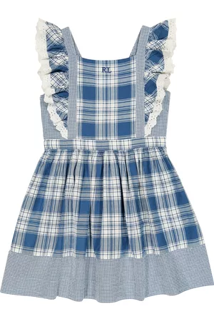 Ralph Lauren Kobieta Sukienki Bawełniane - Checked cotton dress