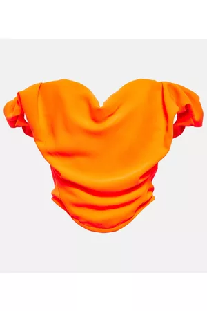 Vivienne Westwood Kobieta Bez ramiączek - Sunday off-shoulder crêpe corset top