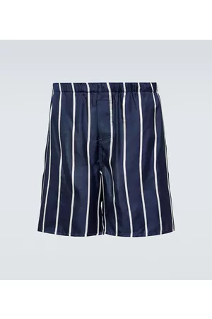 Ami Jedwabiu - Striped silk shorts