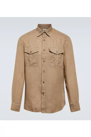 Brunello Cucinelli Koszule z długim rękawem - Linen and cotton shirt