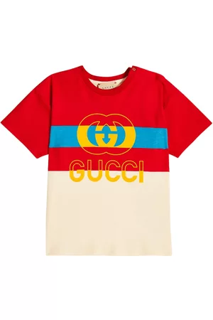 Gucci T-shirty z Krótkimi Rękawami - Baby printed cotton jersey T-shirt