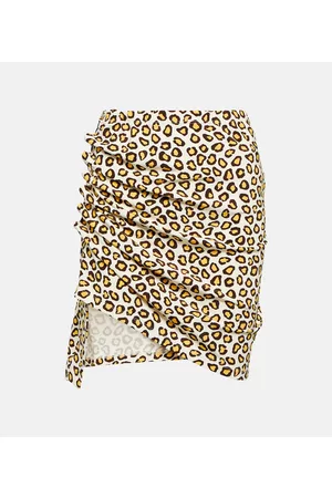 Paco rabanne Kobieta Spódnice z nadrukiem - Leopard-print jersey miniskirt