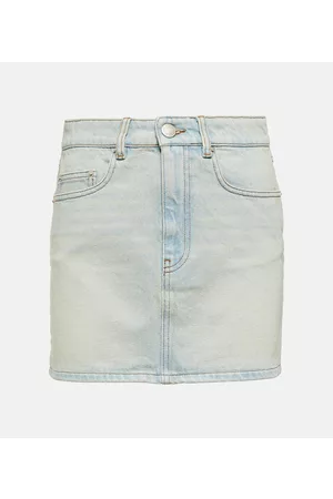 Ami Kobieta Spódnice jeansowe - High-rise denim miniskirt