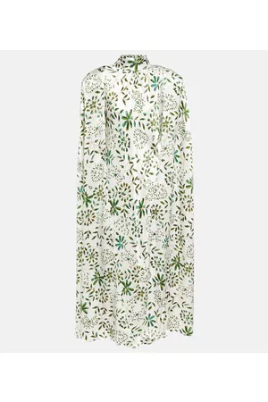 RODARTE Kobieta Poncza i Peleryny - Floral silk satin cape dress
