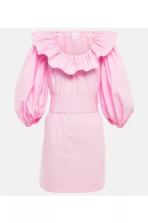 Patou Kobieta Sukienki Bawełniane - Puff-sleeve cotton minidress