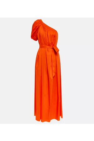 Diane von Furstenberg Kobieta Sukienki Maxi - One-shoulder cotton-blend maxi dress