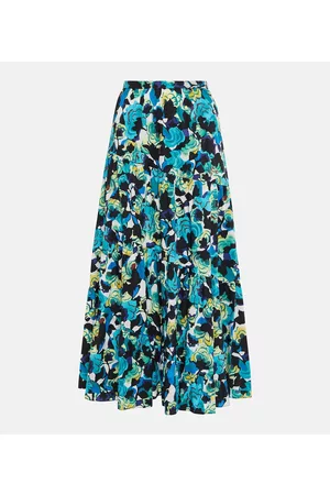 Diane von Furstenberg Kobieta Spódnice z nadrukiem - High-rise printed cotton-blend midi skirt