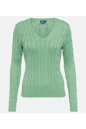 Ralph Lauren Kobieta Swetry Bawelniane - Cable-knit cotton sweater