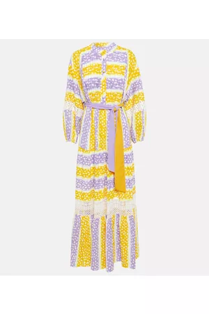 Diane von Furstenberg Kobieta Sukienki Maxi - Embroidered cotton maxi dress