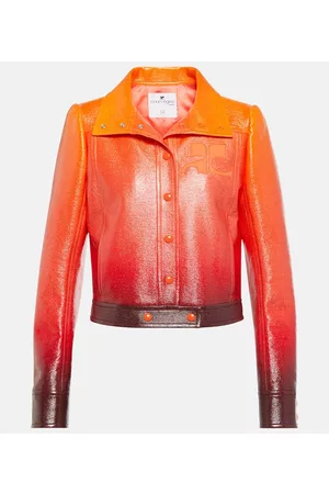 Courrèges Kobieta Kurtki Bawełniane - OmbrÃ© cotton-blend jacket