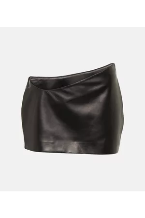 MÃ´not Kobieta Spódnice skórzane - Asymmetric leather miniskirt