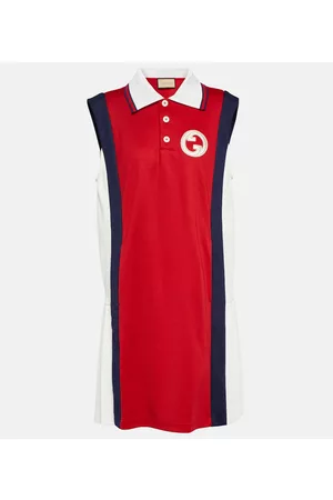 Gucci Kobieta Sukienki - Interlocking G jersey polo minidress