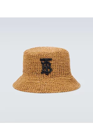Burberry Kapelusze - TB raffia-effect bucket hat